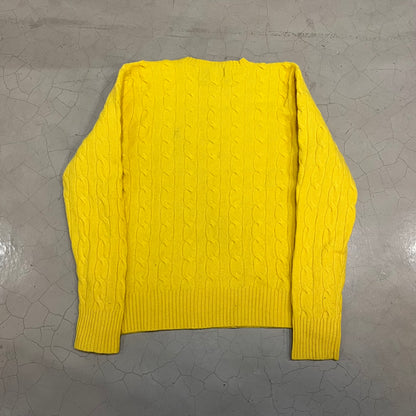 Women's Ralph Lauren Old Money Yellow Knitted Sweater