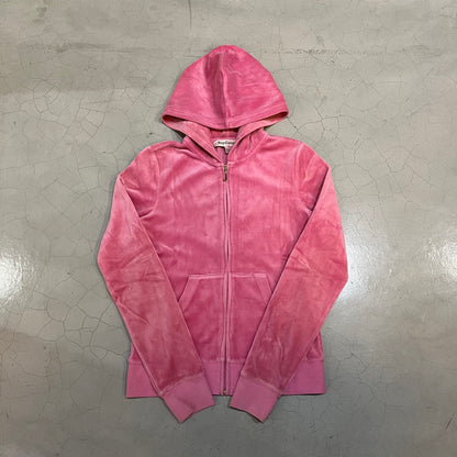 Pink Juicy Couture Big Bling Velour Hoodie