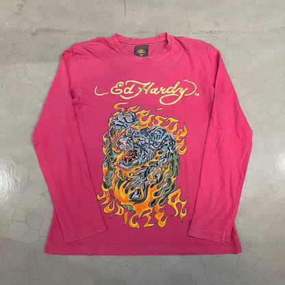 Women's Pink Ed hardy Longsleeve Shirt
