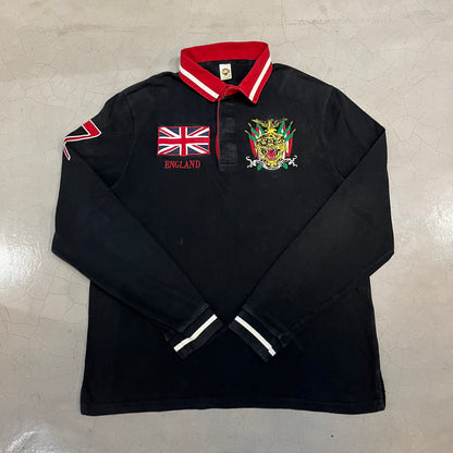 England Ed Hardy Longsleeve Rugby Polo Shirt
