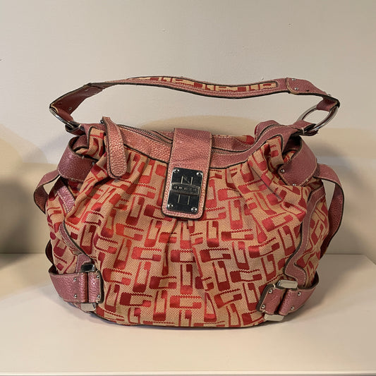 Vtg Guess Monogram Slouch Bag