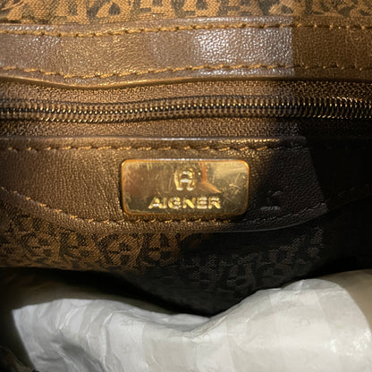 Vtg Aigner Brown Hobo Bag