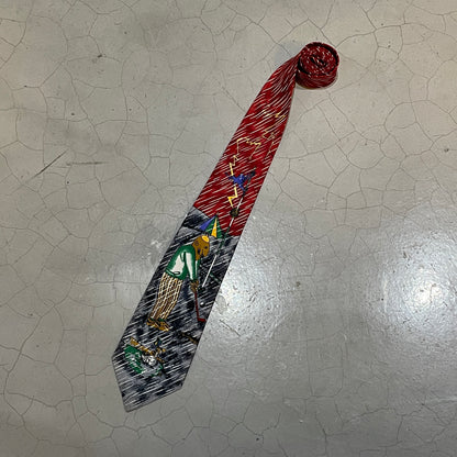 Vtg Golf Silk Neck Tie