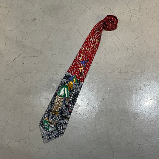 Vtg Golf Silk Neck Tie