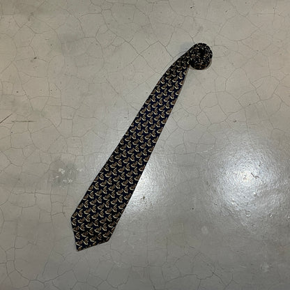 Vtg Valentino Bear Silk Neck Tie