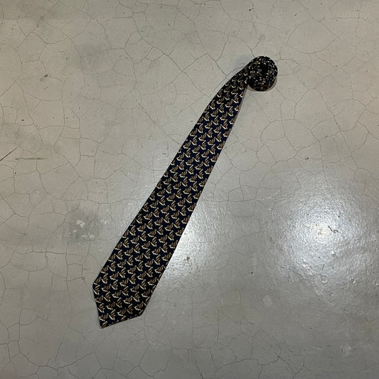 Vtg Valentino Bear Silk Neck Tie