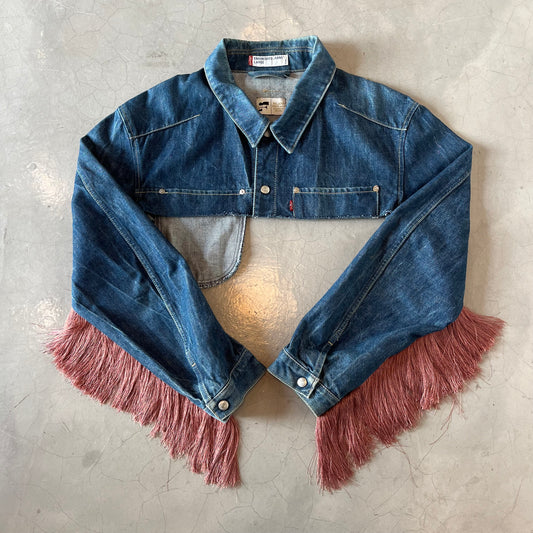 Fifi Al Shakar x Island Vintage Reworked Cowgirl Dark Denim Jacket