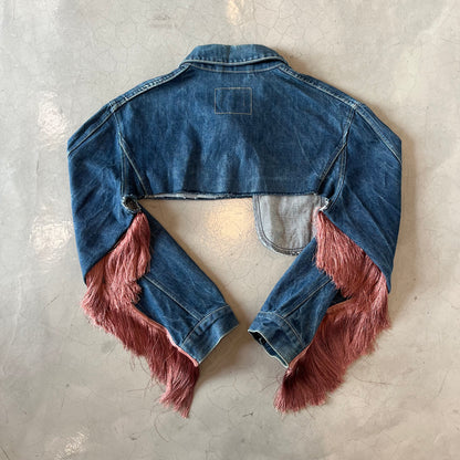 Fifi Al Shakar x Island Vintage Reworked Cowgirl Dark Denim Jacket