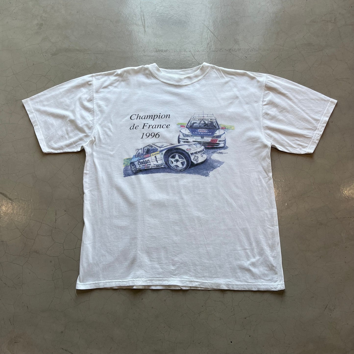 Vintage 90s Champion de France Racing T-shirt