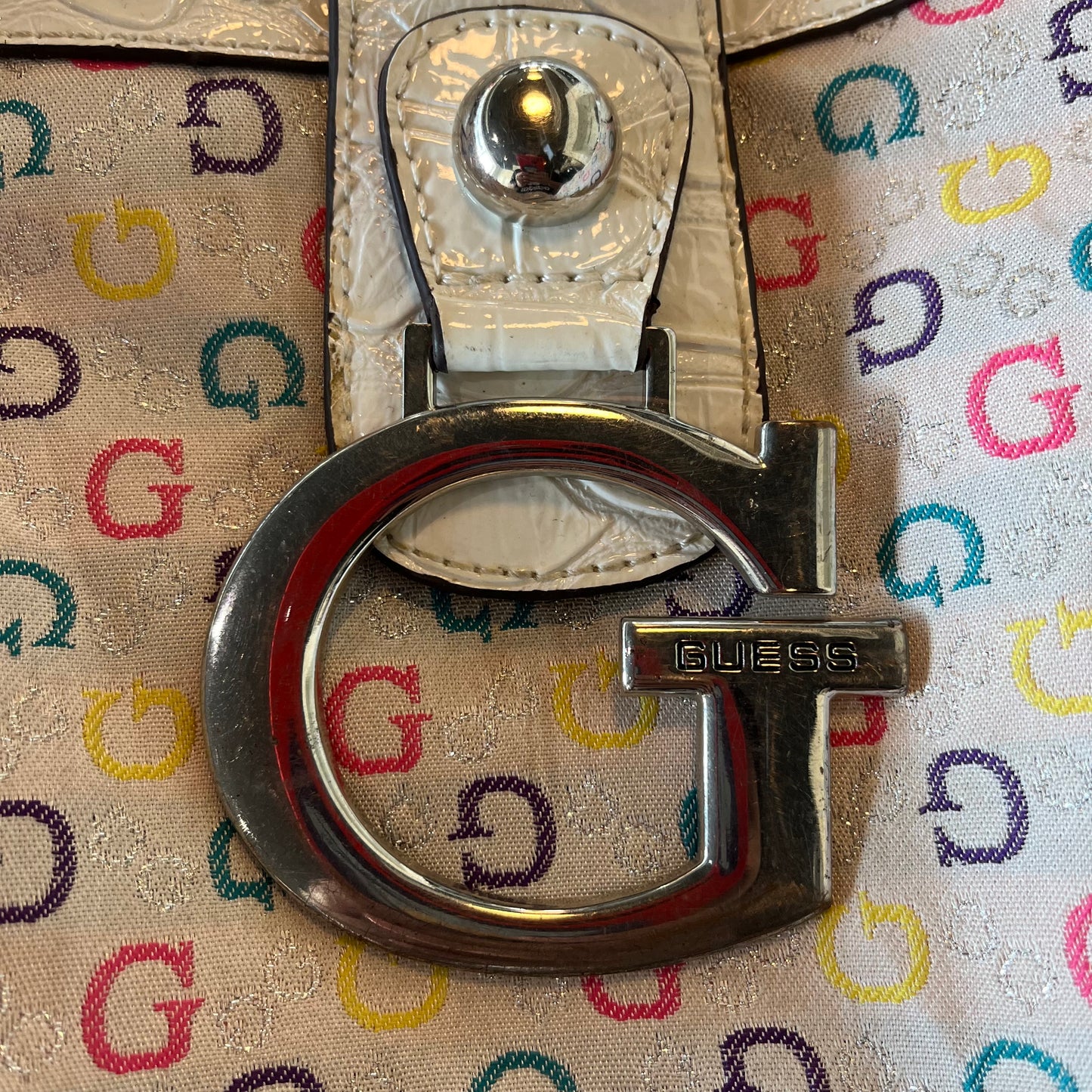 Guess White G-Logo Bag