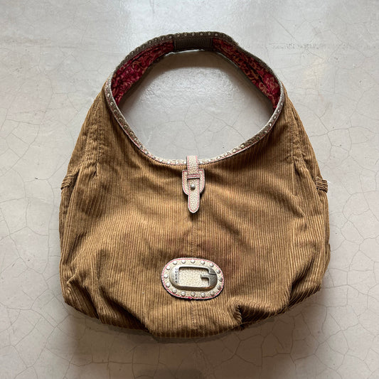 Vtg Guess Reversible Corduroy Bag