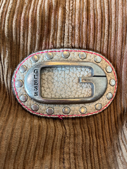 Vtg Guess Reversible Corduroy Bag