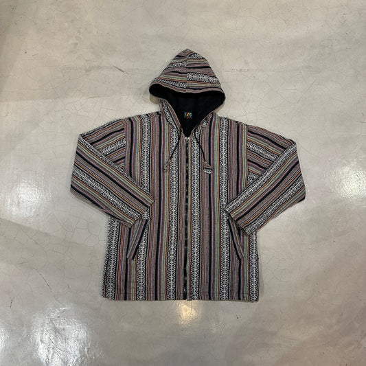 Vintage Y2K Poco Loco Hippie Oversized Zip-Up Hoodie