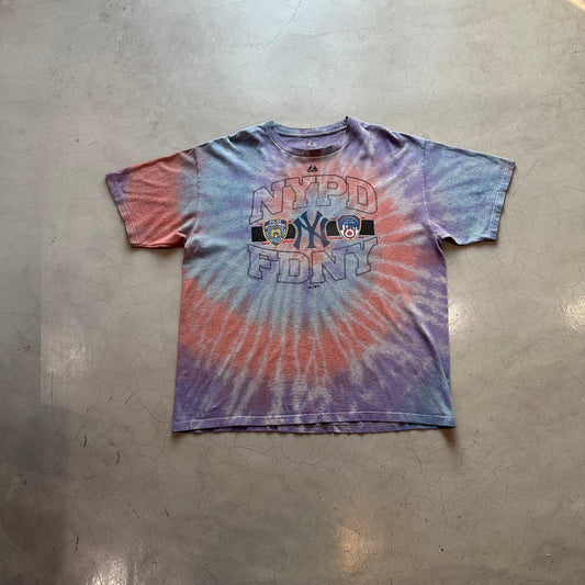 NYPD Tie-Dye Majestic T-Shirt