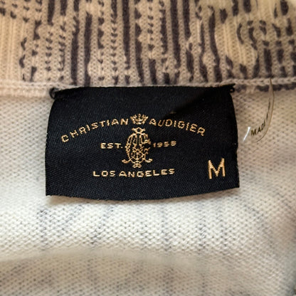 Christian Audigier Rhinestone Zip-Up Sweater