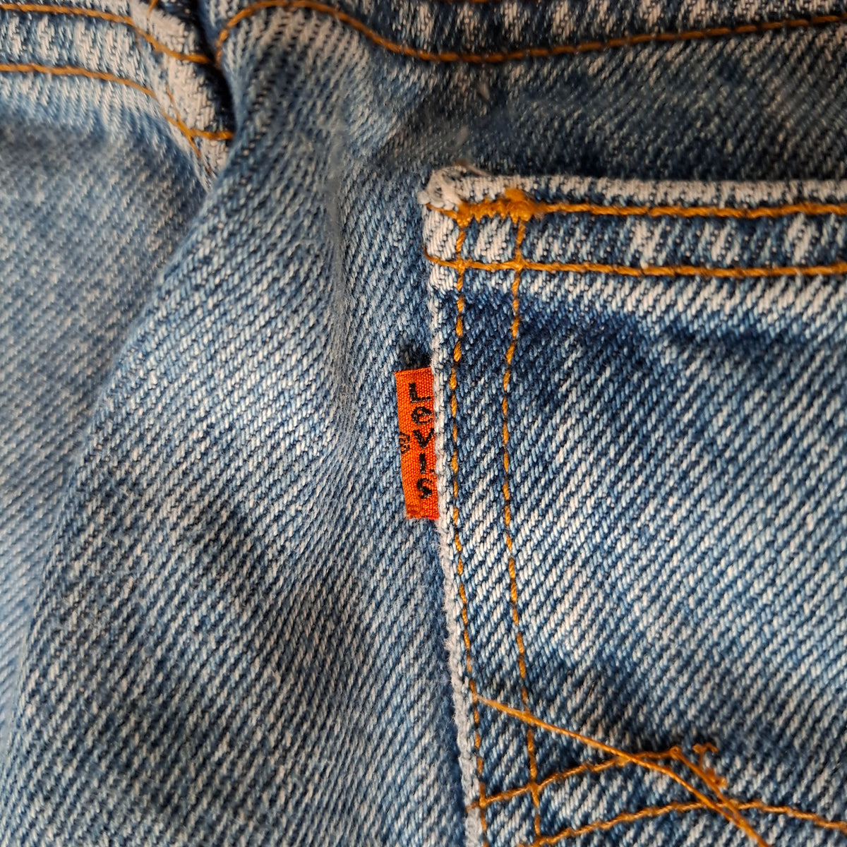 Vtg Levi's 501 Orange Tab Jeans