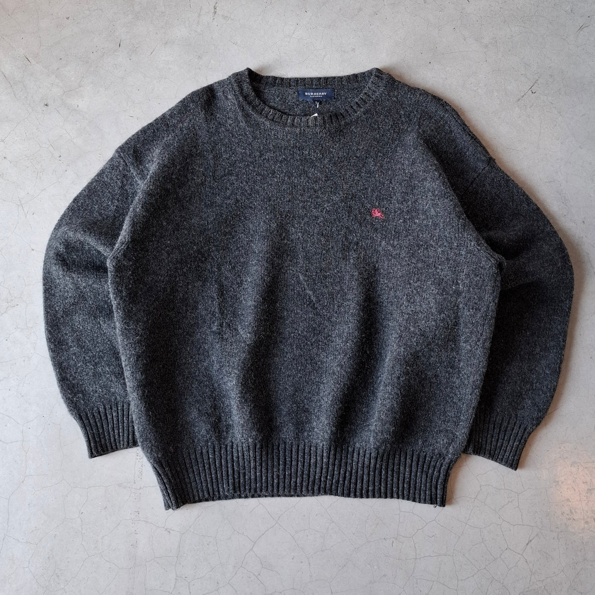 Vtg Burberry London Wool Sweater (Black)