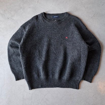 Vtg Burberry London Wool Sweater (Black)
