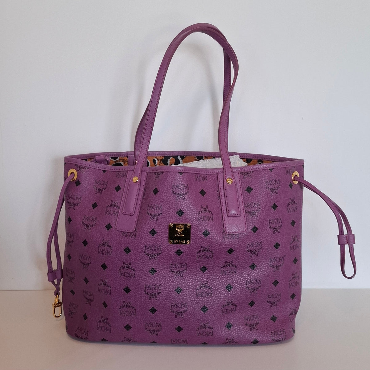 MCM Anya Leather Tote Bag