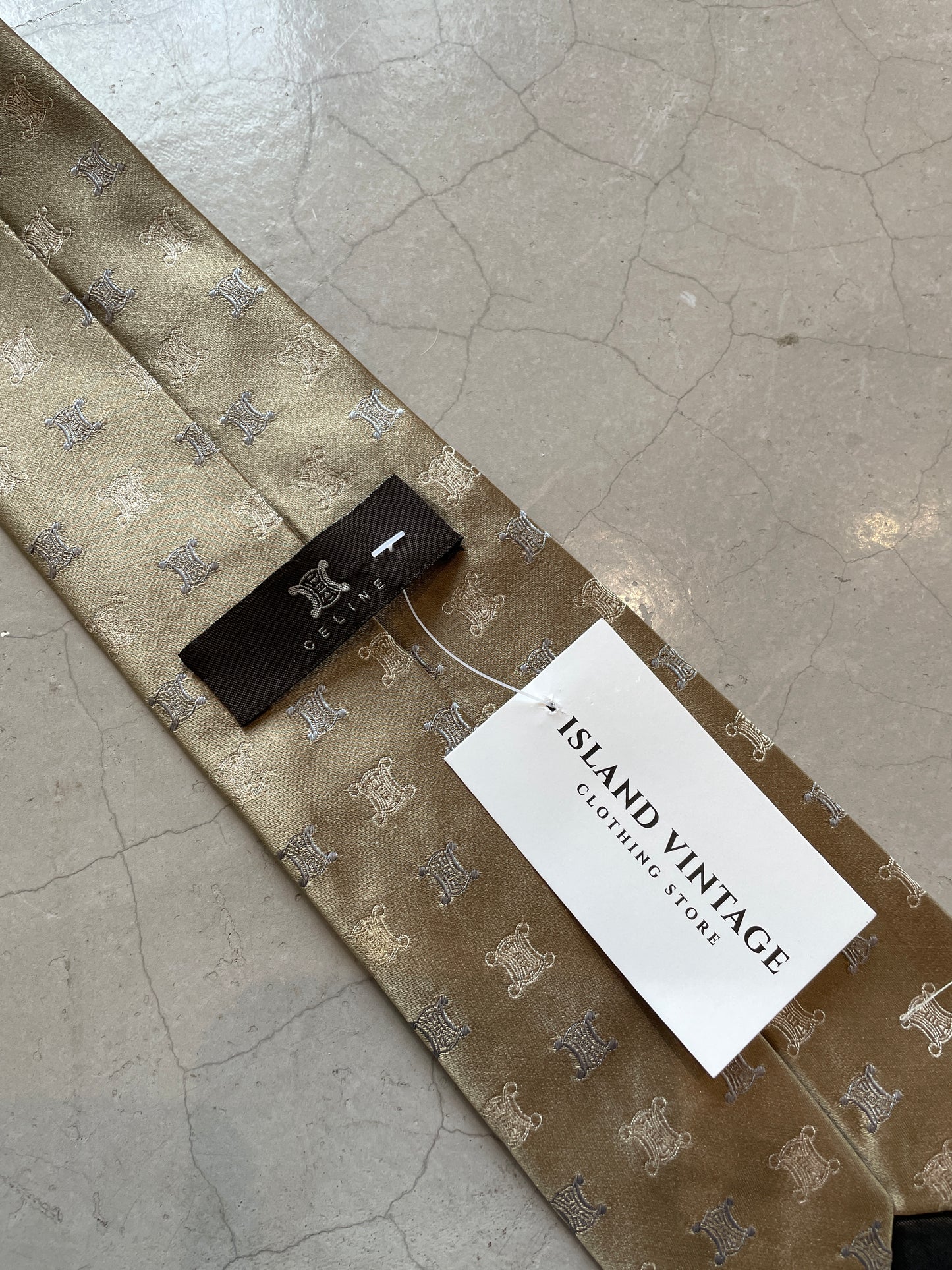 Vtg Celine Monogram Tie