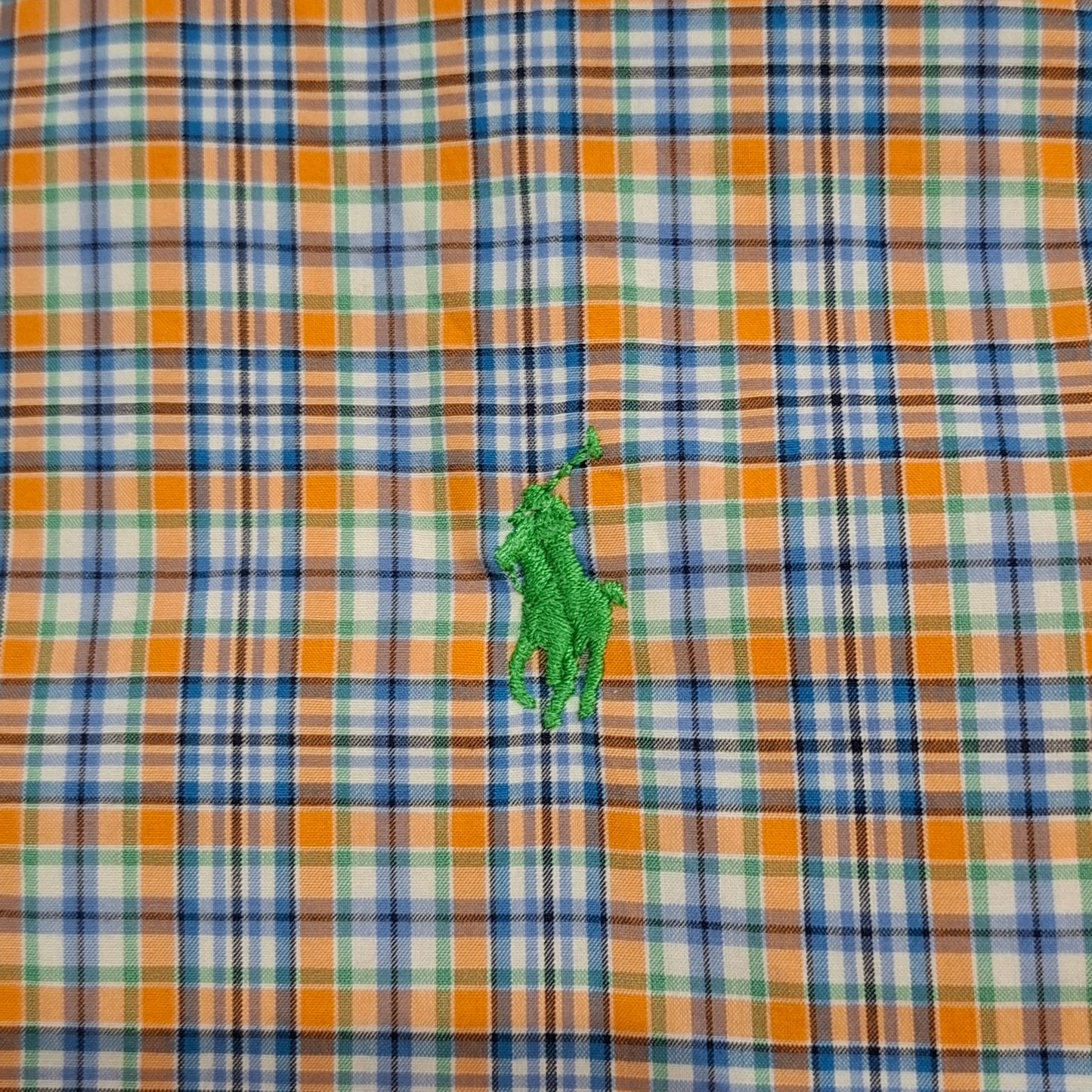 Polo Ralph Lauren Plaid Orange/Blue Button-Up Shirt