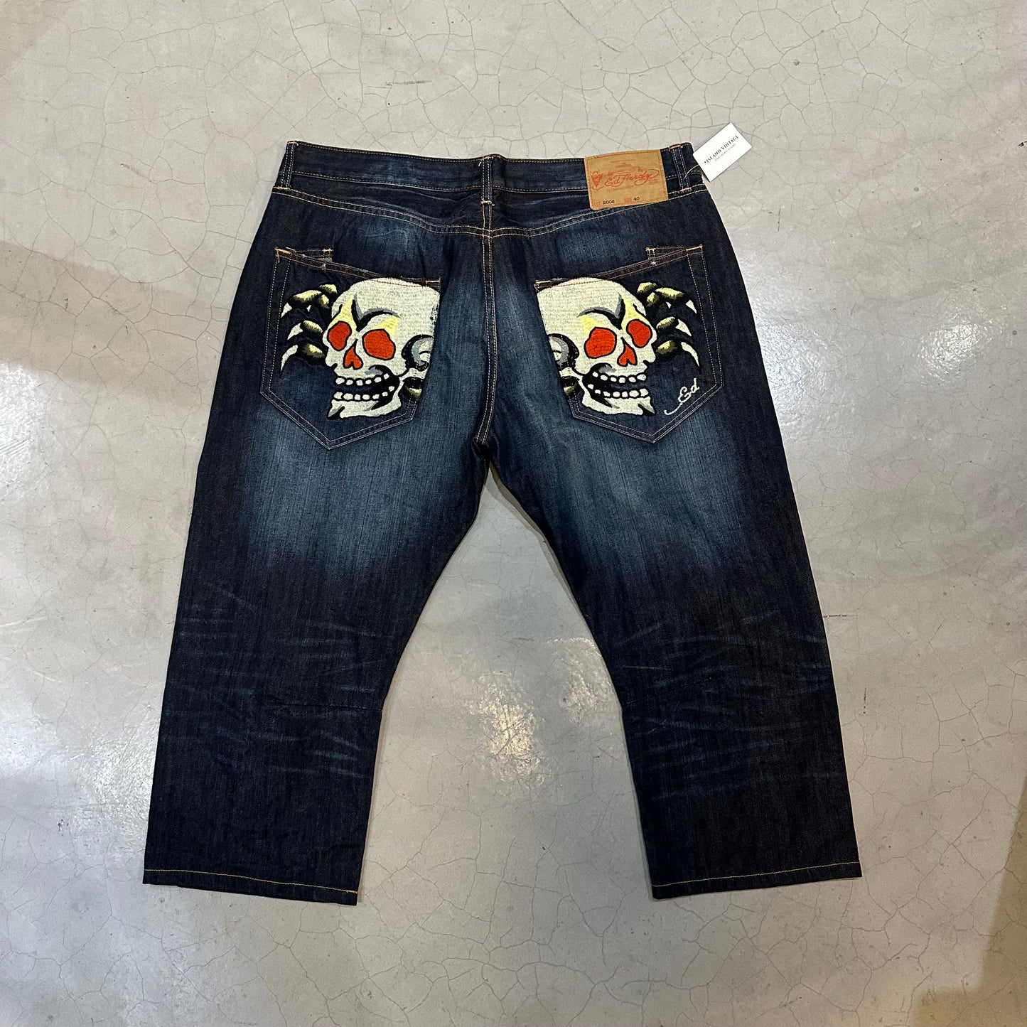 Y2K Ed Hardy Skull Jeans
