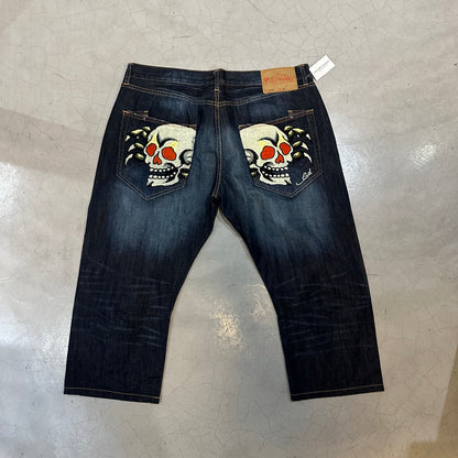 Y2K Ed Hardy Skull Jeans