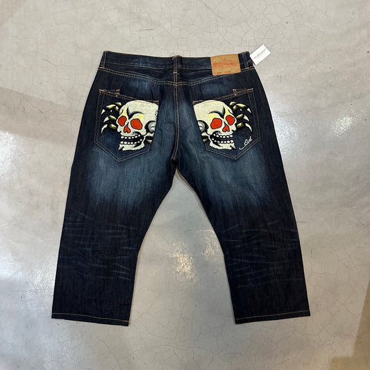 Y2K Ed Hardy Skull Jeans