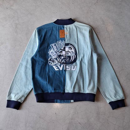 Evisu Denim Canvas Bomber Jacket