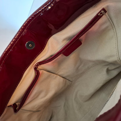 Burberry Nova Check Heart Burgundy Tote Bag