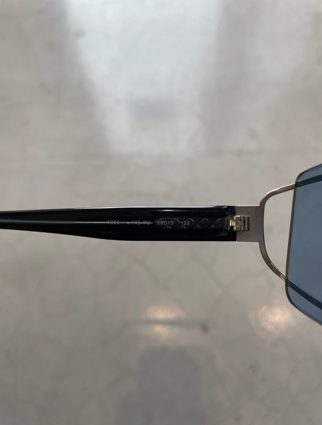 Vintage 90s Chanel Silver Blue Sunglasses