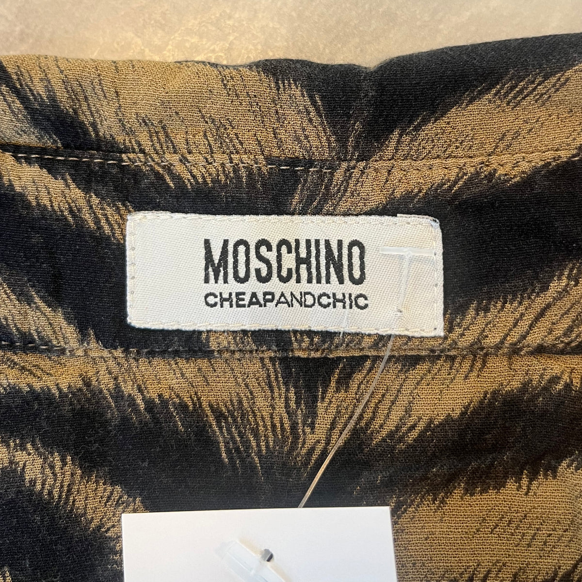 Vtg Moschino CheapAndChic Tiger Stripe Top