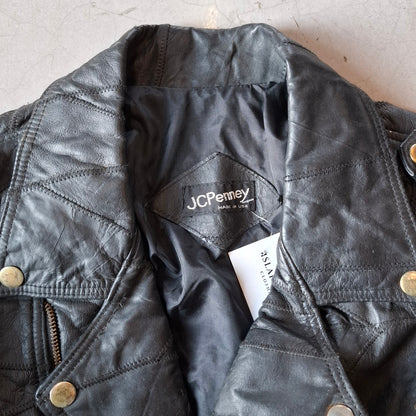 Vtg 80's JC Penney Leather Biker Jacket