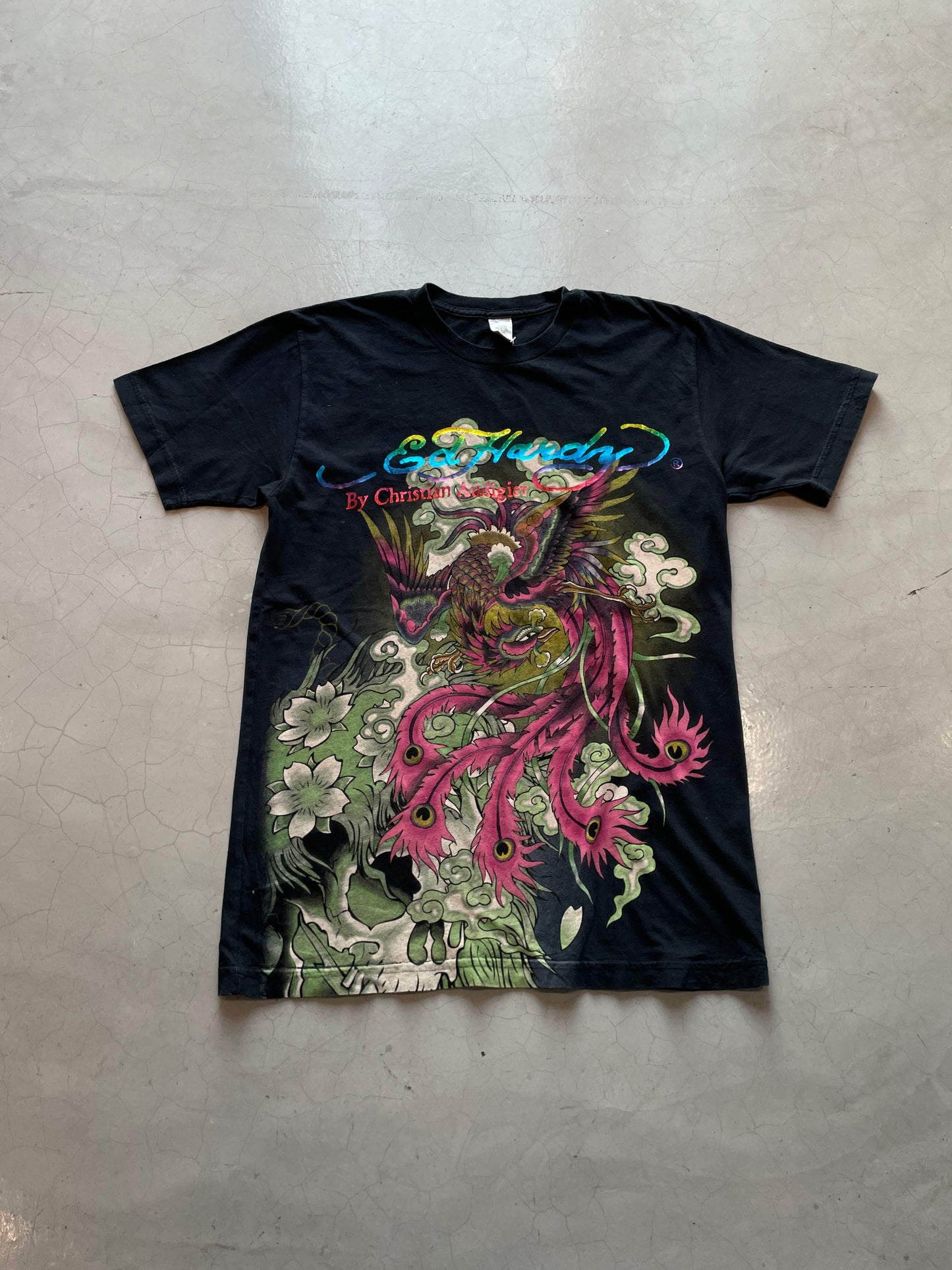 Y2K Ed Hardy Peacock Tee