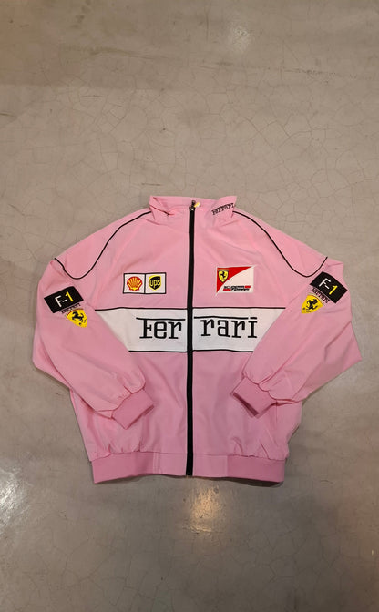 Pink ferrari f1 racing jacket