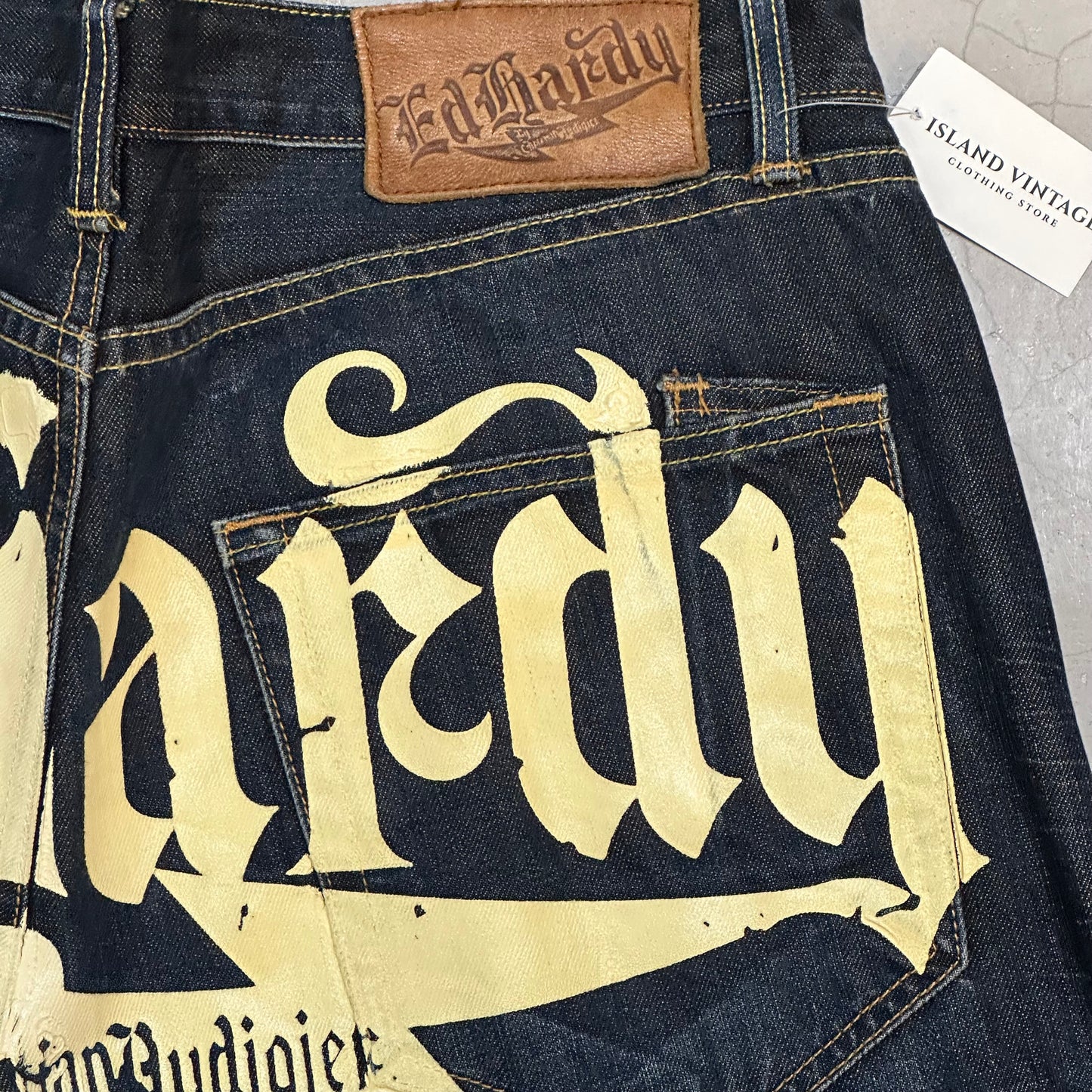 Vintage Ed Hardy printed pattern jeans