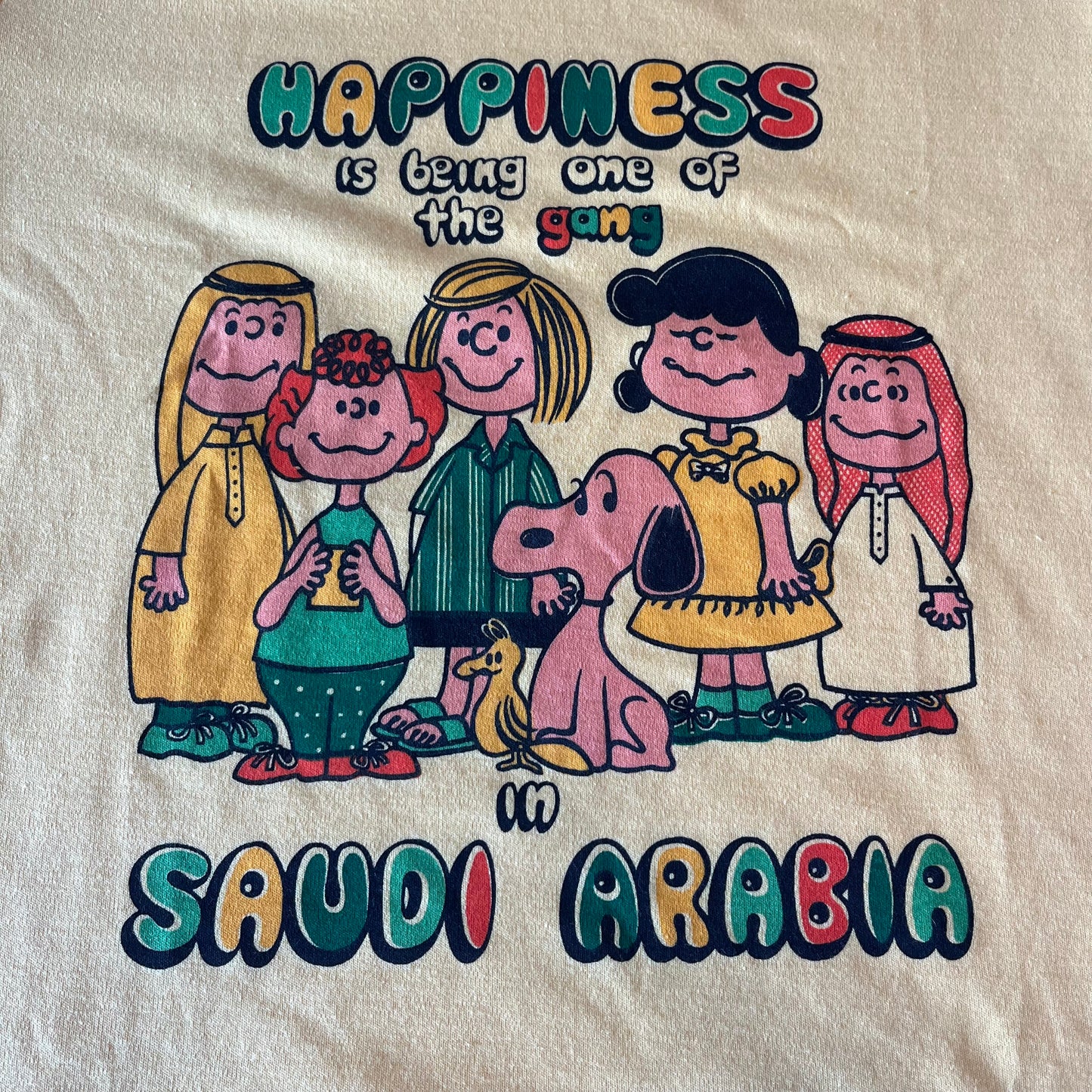 Vintage 80's Saudi Snoopy Happiness T-shirt