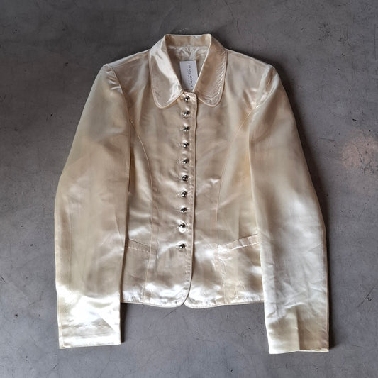 Vtg Silk Button-up Jacket