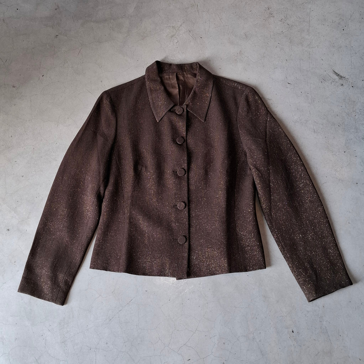 Vtg Sintesis Brown Cropped Jacket