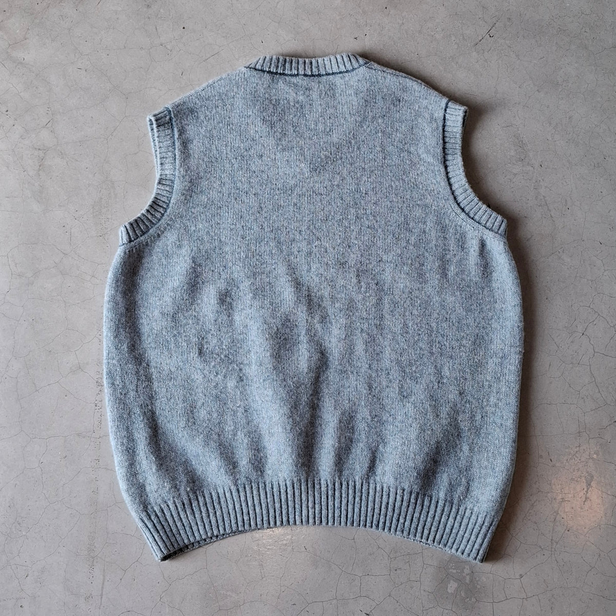 Vtg Burberry London Wool Vest
