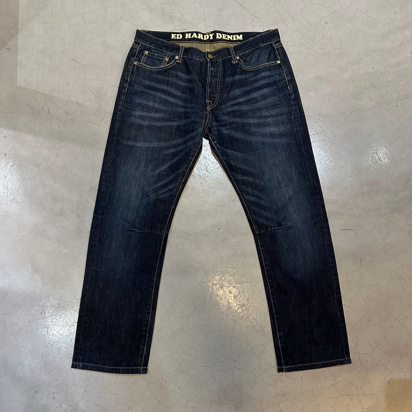Vintage Ed Hardy printed pattern jeans