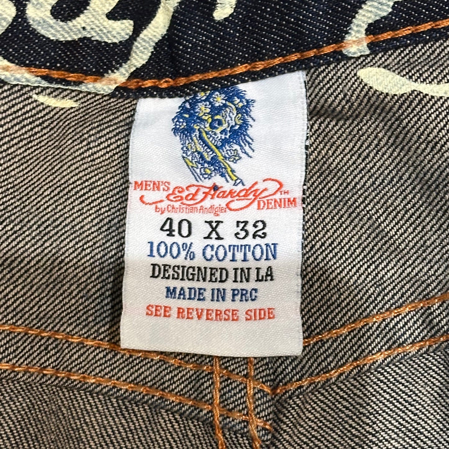 Y2K Ed Hardy Skull Jeans
