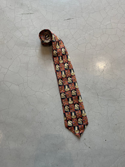 Vtg Christian Dior Equestrian Neck Tie