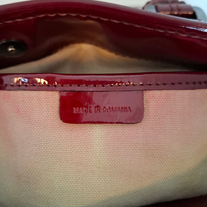 Burberry Nova Check Heart Burgundy Tote Bag