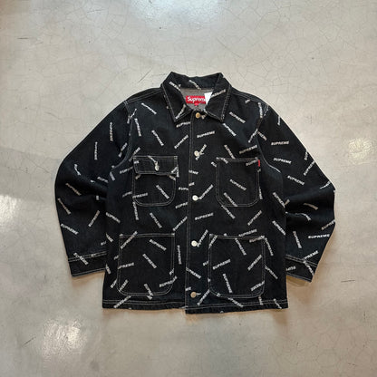 Supreme Denim Logo Chore Coat