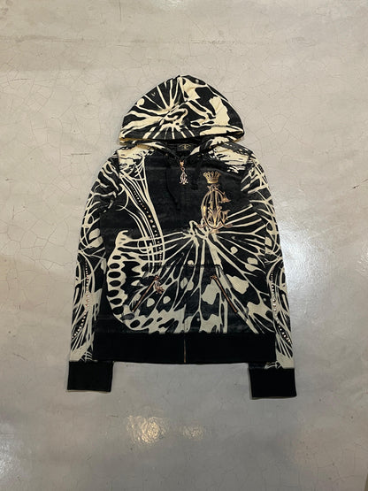 Y2K Christian Audigier Black Zip-up Jacket