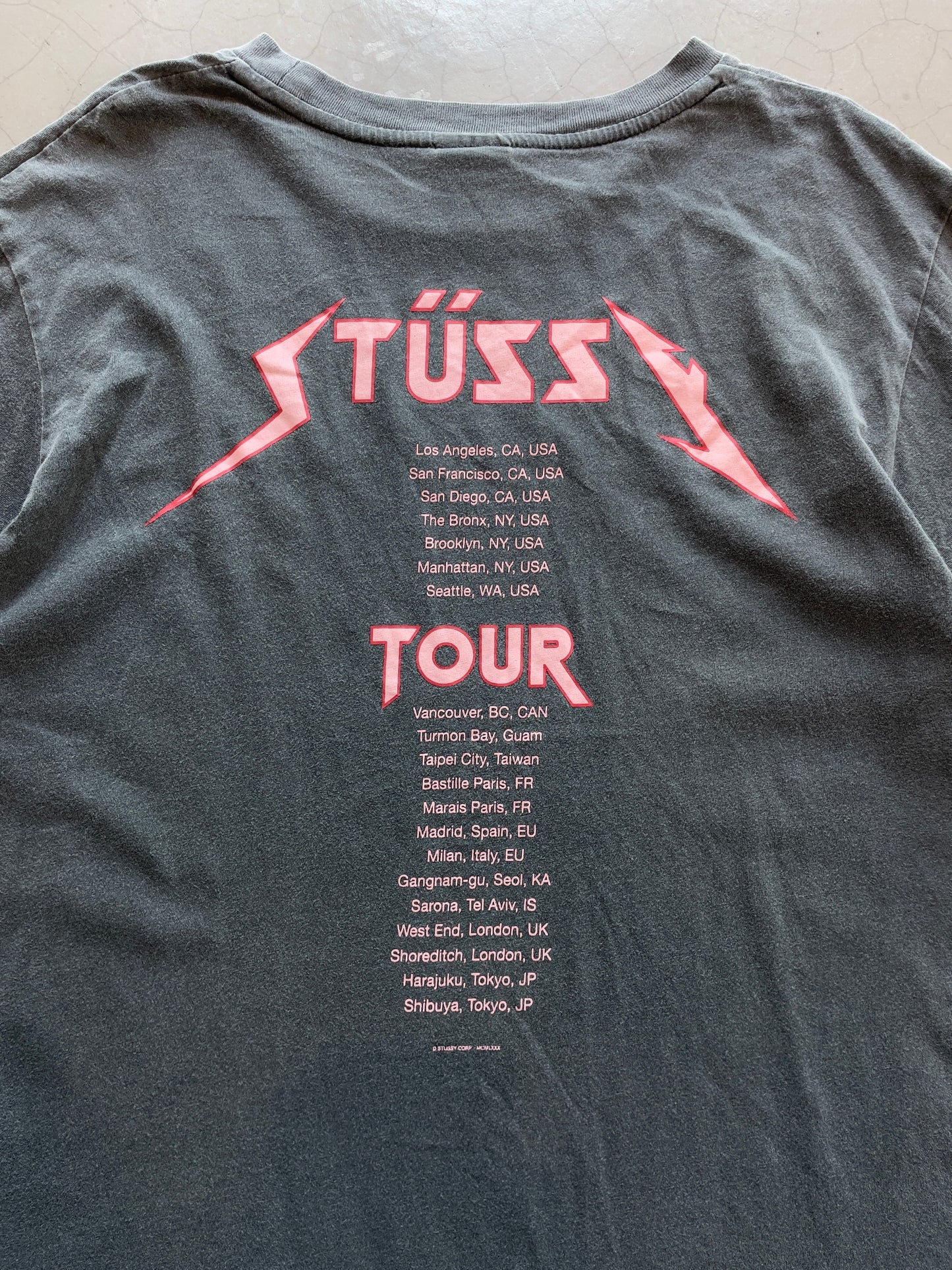 Stussy Metallica Font Tour Tee