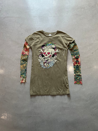 Y2K Ed Hardy Tatoo Sleeve Tee