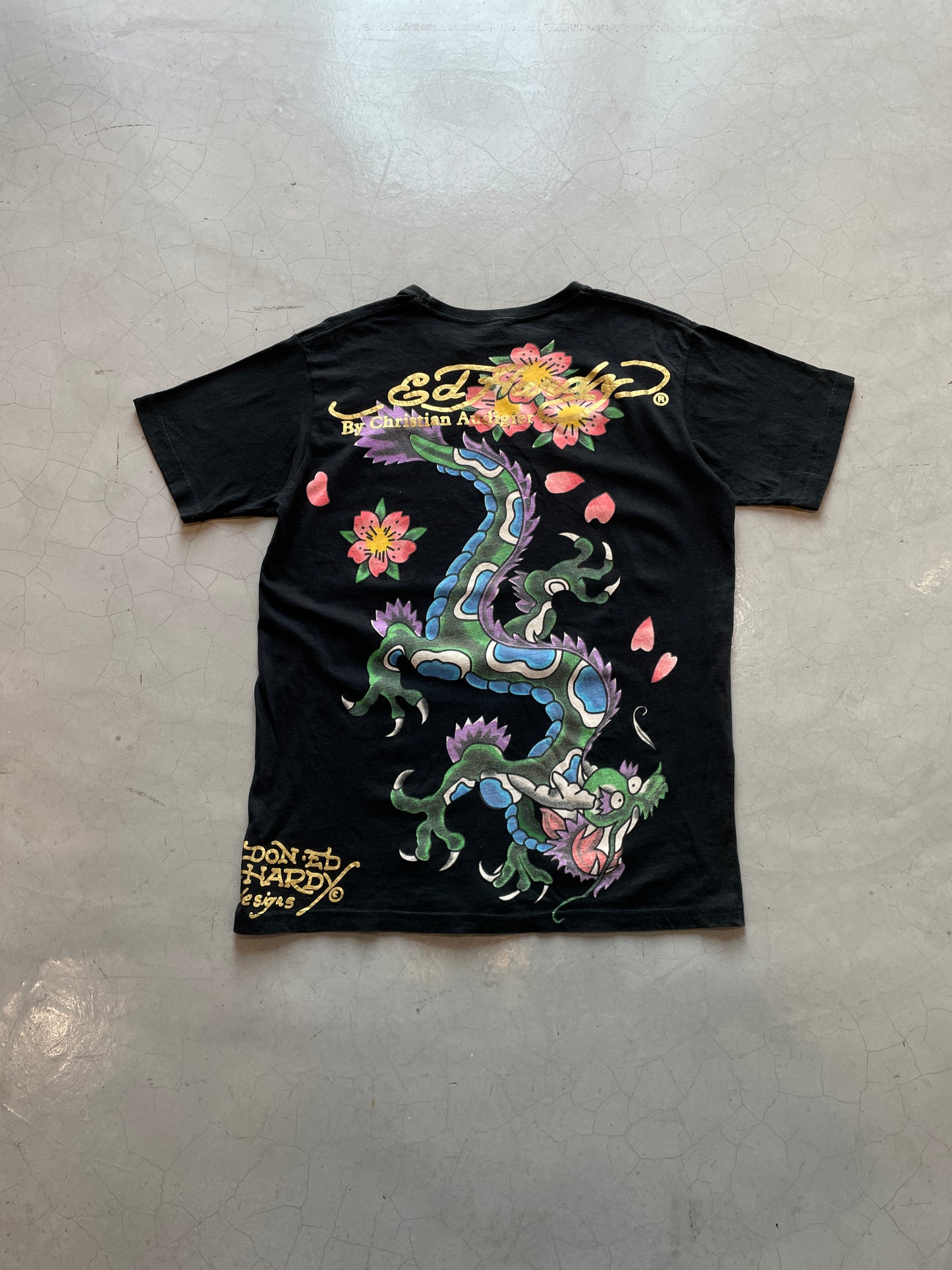 Y2K Ed Hardy Skull Tiger Tee