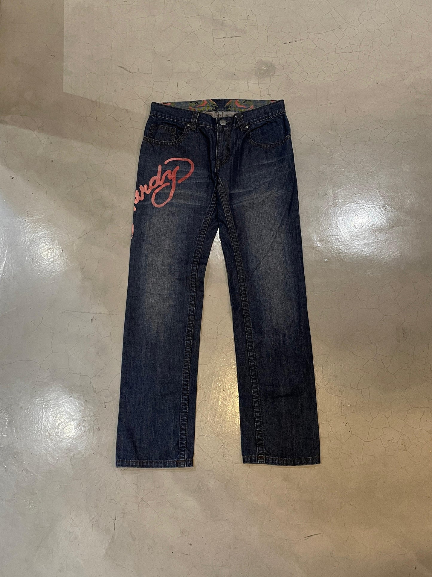 Ed Hardy Tiger Embroidered Jeans